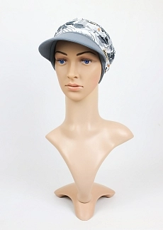 Turban s odnímatelným kšiltem - šedý vzor.jpg